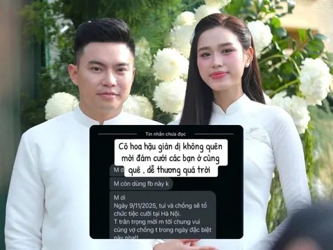 Hoa hậu Đỗ Thị Hà gây xôn xao mạng vì đoạn tin nhắn mời cưới gửi bạn cũ