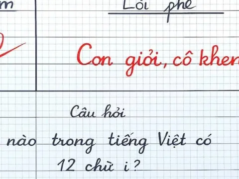 Đố vui: Từ nào trong tiếng Việt có 12 chữ 'i'?