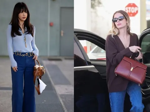 Bắt trend gam màu nâu sữa và xanh jeans hot nhất mùa này