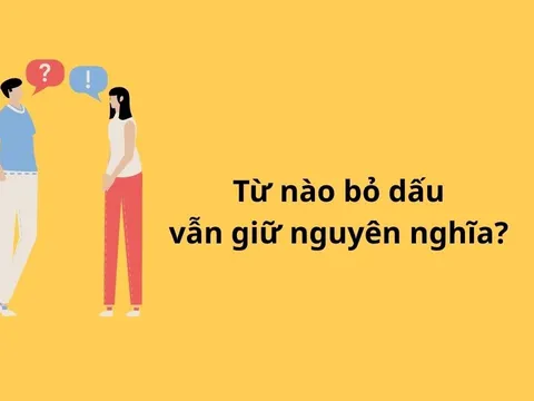 Trong tiếng Việt, từ nào bỏ Dấu vẫn giữ Nguyên Nghĩa?