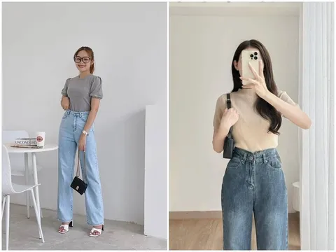 4 mẹo làm mới quần jeans ống rộng giúp nàng ghi điểm phong cách
