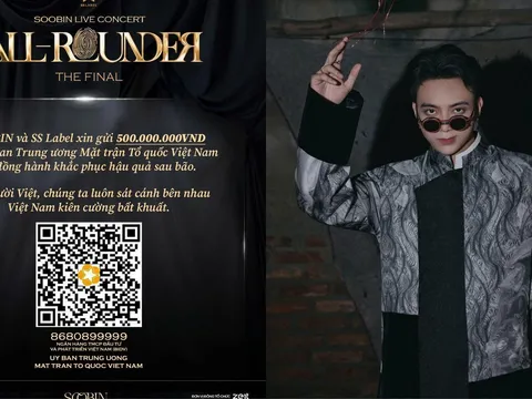 SOOBIN và SS Label ủng hộ 500 triệu đồng hỗ trợ đồng bào bị thiên tai trước thềm SOOBIN Live Concert: All-Rounder The Final.