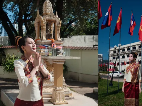 Nữ ca sĩ Việt bất ngờ gây “bão mạng” tại Lào trong dịp kỷ niệm 50 năm Quốc khánh