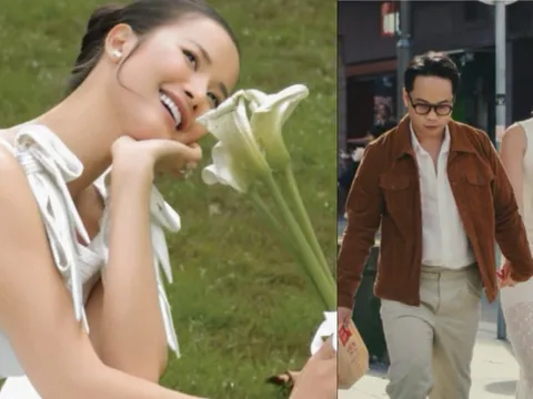 Á hậu Hương Ly tung bộ ảnh cưới đẹp như mơ, lần đầu lộ rõ mặt chồng doanh nhân