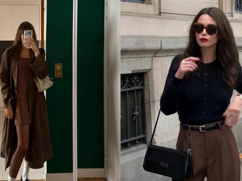 Cách diện trang phục màu nâu sang trọng, nhưng không hề "dừ" của phụ nữ Pháp