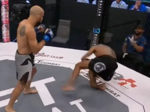 Khoảnh khắc kinh hoàng: Võ sĩ gãy gập chân sau cú đá tại sự kiện MMA ở Brazil