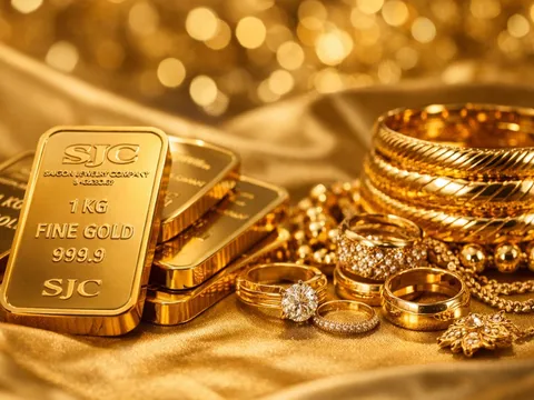 Bảng giá vàng 9999 24K 18K SJC DOJI PNJ hôm nay 18/12/2025