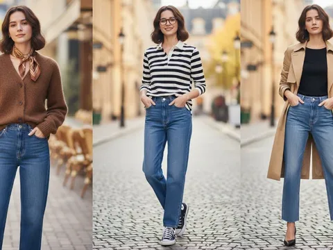 Phụ nữ trên 40 tuổi mặc quần jeans thế nào để đẹp và sang? 5 cách phối tôn dáng, dễ ứng dụng