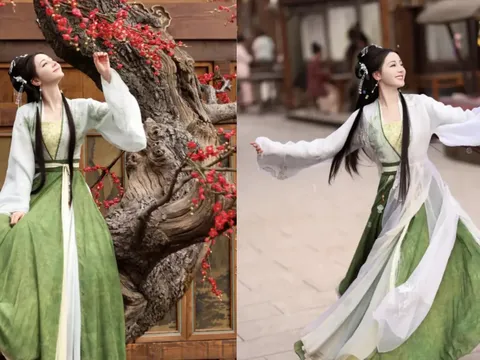 Địch Lệ Nhiệt Ba quay lại đường đua, khoe vẻ đẹp trong trẻo