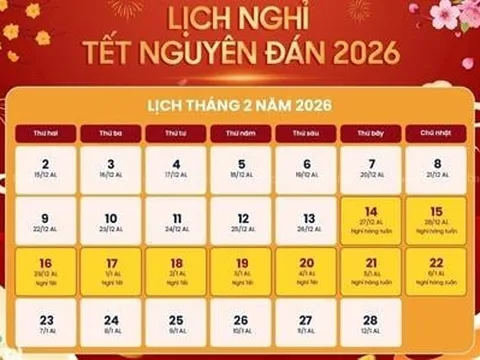 Chính thức Lịch nghỉ Tết Dương Lịch 2026: Nghỉ liên tiếp 4 ngày?