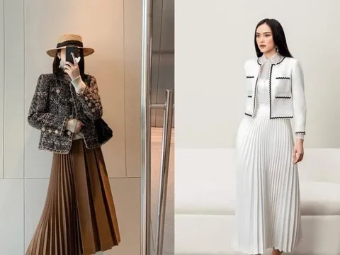 Áo khoác kết hợp chân váy - công thức mix đồ không lo lỗi mốt mùa lạnh