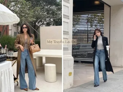 5 công thức phối quần jeans ống đứng không lo lỗi mốt