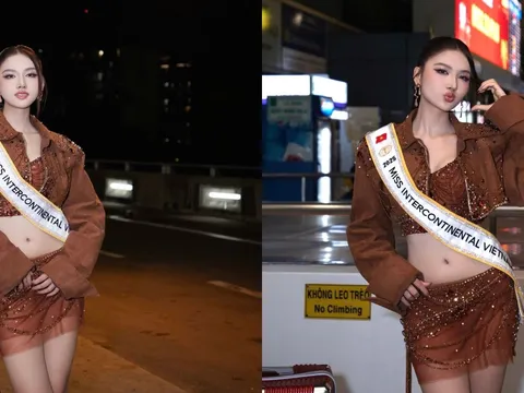 Á hậu Thu Ngân mang hơn 100kg hành lý thi Miss Intercontinental ở Ai Cập