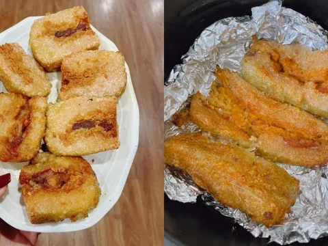 Mẹo rán bánh chưng giòn ngon, không ngấm dầu mỡ