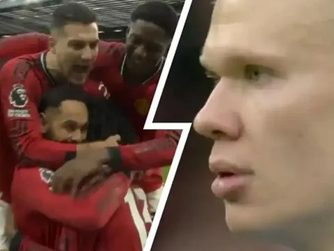 Haaland chết lặng khi chứng kiến MU hạ Man City