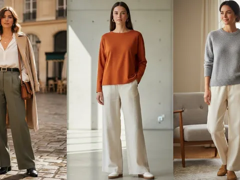 Phụ nữ Pháp mặc quần ống rộng với 5 kiểu áo đơn giản mà thanh lịch, nhìn là muốn học theo
