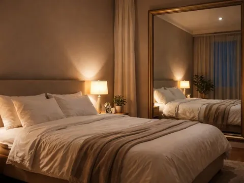 Vì sao người xưa kiêng đặt gương đối diện giường ngủ: không chỉ là mê tín