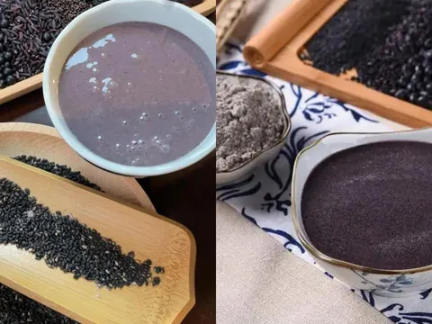 Cách uống nước đậu đen kết hợp với mè đen làm đẹp tóc, U60 tóc đen bóng, không một sợi bạc