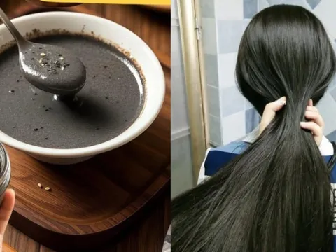 Cách uống nước mè đen rang chống bạc tóc hiệu quả, U50 vẫn đen bóng không sợi bạc