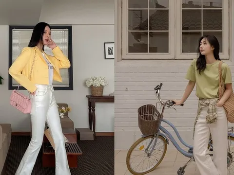 4 kiểu quần trắng “hack” dáng chị em nên có