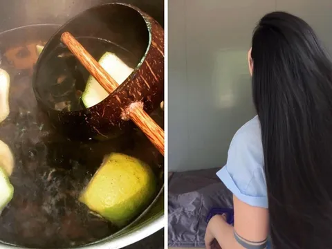 Cách gội đầu bằng vỏ bưởi trị rụng tóc hiệu quả, tóc con mọc tua tủa, xanh đen