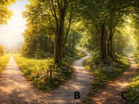 Quiz: Chọn 1 con đường để biết bạn đang đi tới giàu sang hay sắp đối diện khó khăn