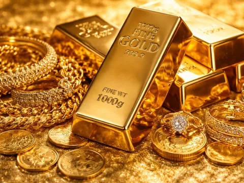 Bảng giá vàng 9999 24K 18K SJC DOJI PNJ hôm nay 23/1/2026