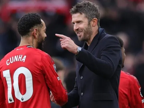 Carrick dùng Matheus Cunha giải mã hàng thủ Arsenal