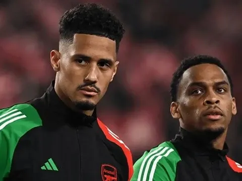 Saliba và Timber lỡ buổi tập của Arsenal trước Champions League