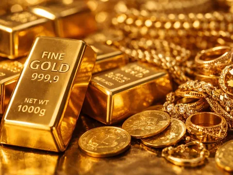 Bảng giá vàng 9999 24K 18K SJC DOJI PNJ hôm nay 1/2/2026