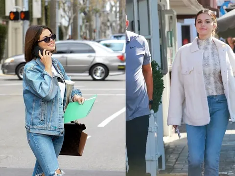 Học Selena Gomez 4 cách phối quần jeans ống đứng vừa tôn dáng vừa tinh tế