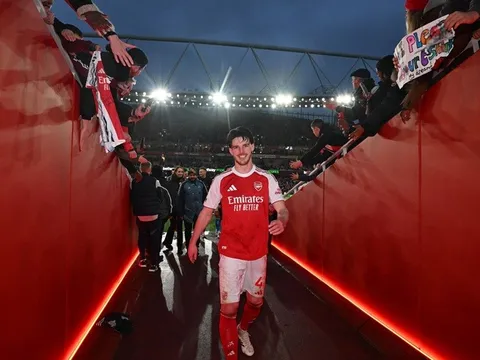 Declan Rice là thủ lĩnh không băng đội trưởng tại Arsenal