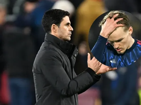 Arteta lo sốt vó vì chấn thương của Odegaard và Calafiori