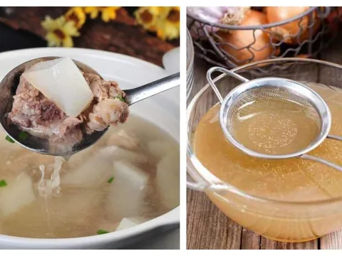Thả thứ này vào hầm canh xương: Nước trong veo không cặn đục, ngọt lịm