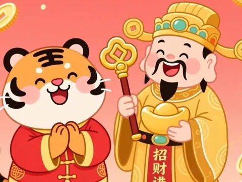 Đúng mùng 10 âm, 3 tuổi nhận vía Thần Tài, tắm trong biển tiền