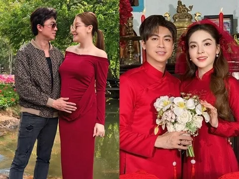 Saka Trương Tuyền mang thai con đầu lòng với Hồ Việt Trung, được bố đơn thân chăm sóc kỹ như em bé