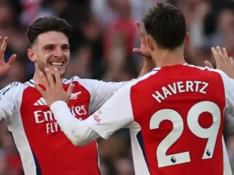 Arsenal đón Declan Rice và Kai Havertz trở lại đấu Brighton