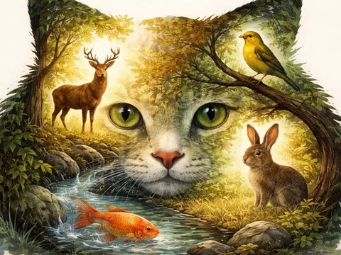 Quiz: Con vật bạn nhìn thấy đầu tiên trong bức tranh sẽ tiết lộ trực giác của bạn mạnh đến đâu