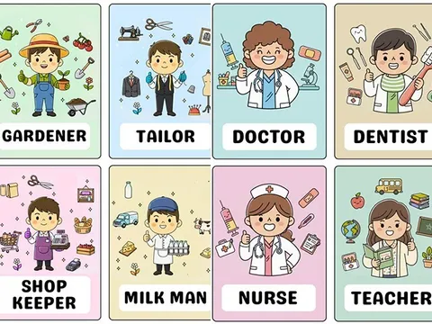 Bộ Flash card tiếng Anh từ vựng Nghề nghiệp: Chiếc “chìa khóa nhỏ” mở ra thế giới cho trẻ trong tương lai
