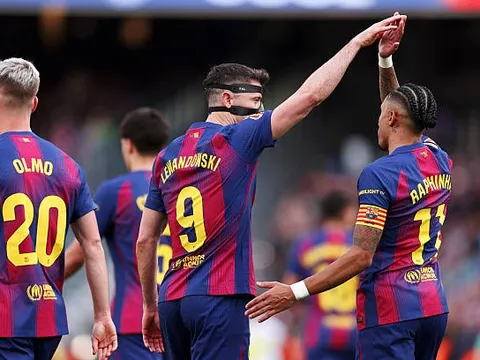 Chấm điểm Barcelona: Hai thái cực Raphinha - Lewandowski