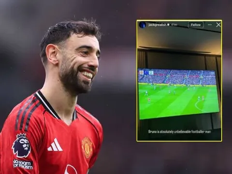 Grealish ngả mũ khi Bruno phá kỷ lục của Beckham