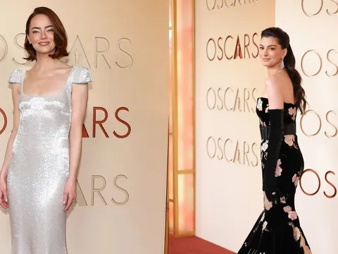 Anne Hathaway, Emma Stone cùng dàn mỹ nhân đọ sắc trên thảm đỏ Oscar 2026