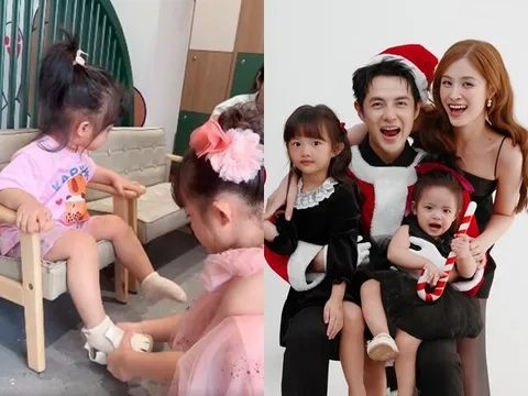 Sao Việt 24h: Con gái Ông Cao Thắng "ghi điểm" tuyệt đối khi chăm em, từ bế ẵm đến tháo dép đúng chuẩn "chị cả quốc dân"