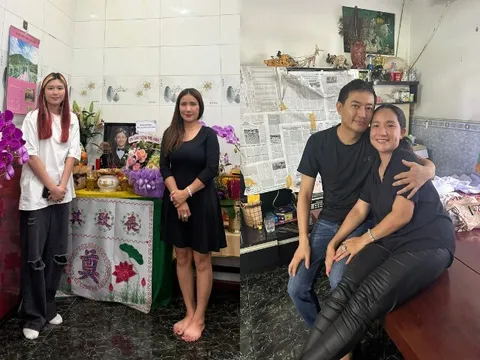 NSƯT Cát Tường đưa con gái đi thắp nhang viếng NSƯT Quý Bình, thương cảnh mẹ ruột cố nghệ sĩ chịu nỗi đau mất con