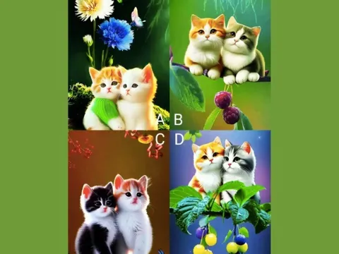 Trắc nghiệm tâm lý: Bạn thấy cặp mèo nào đáng yêu nhất?