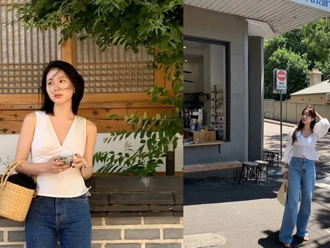 4 cách kết hợp áo trắng và quần jeans xanh đơn giản nhưng luôn thời thượng