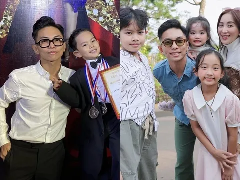 Phan Hiển ngỡ ngàng khi con trai "lớn nhanh như thổi" nay thành "đối thủ", Khánh Thi cảm ơn chồng vì quý tử giỏi giang