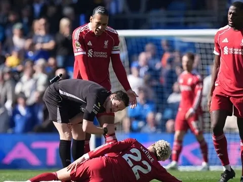 Liverpool mất Hugo Ekitike ngay đầu trận gặp Brighton