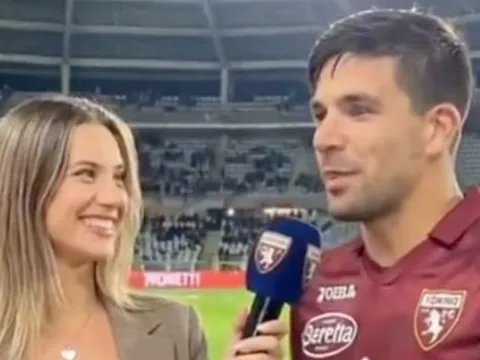 Sự thật clip Giovanni Simeone "né" nữ phóng viên nóng bỏng