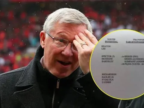 Bản danh sách mật phơi bày nỗi tiếc nuối của Sir Alex